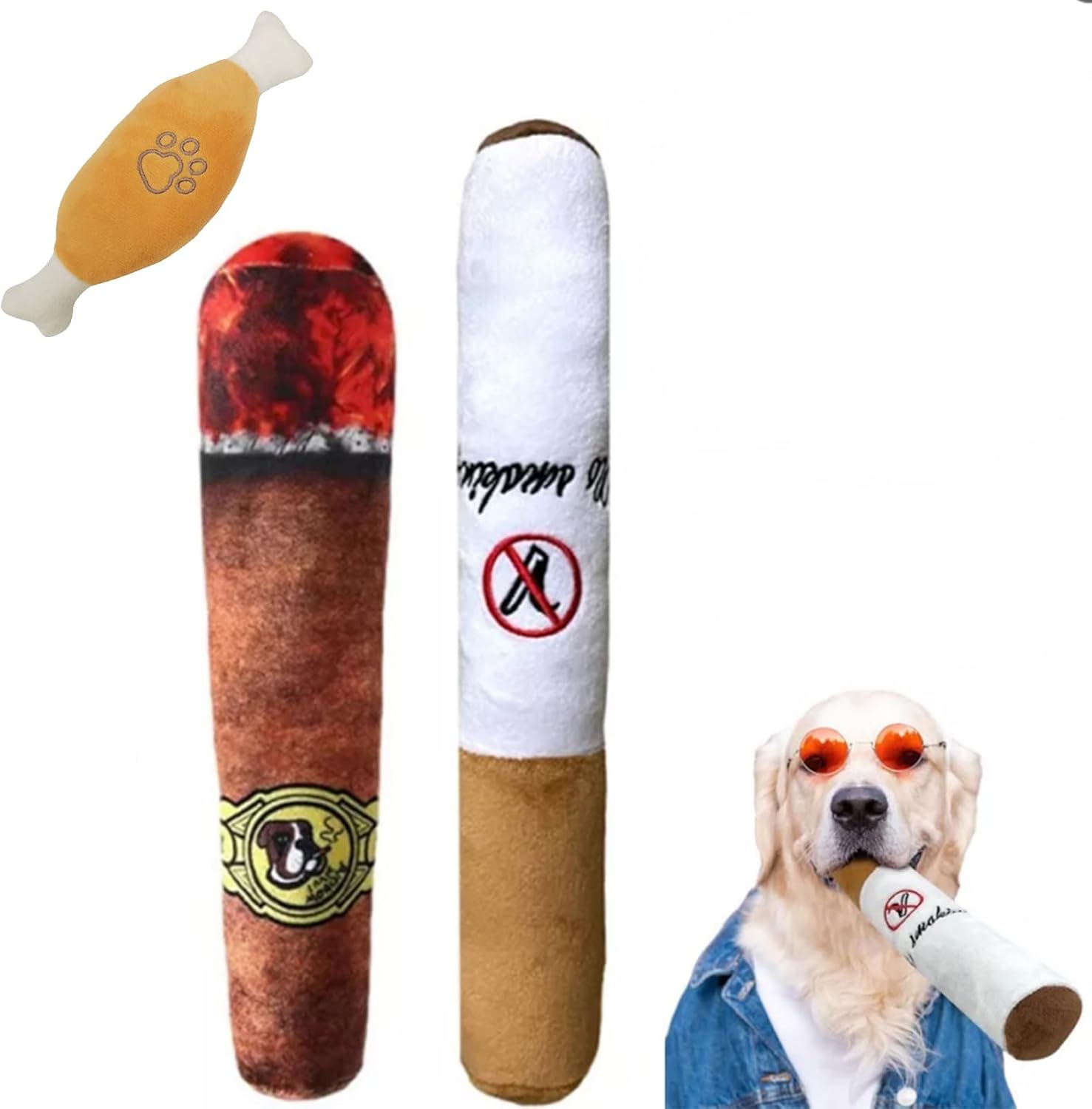 Handsome Dog Cigar Toy