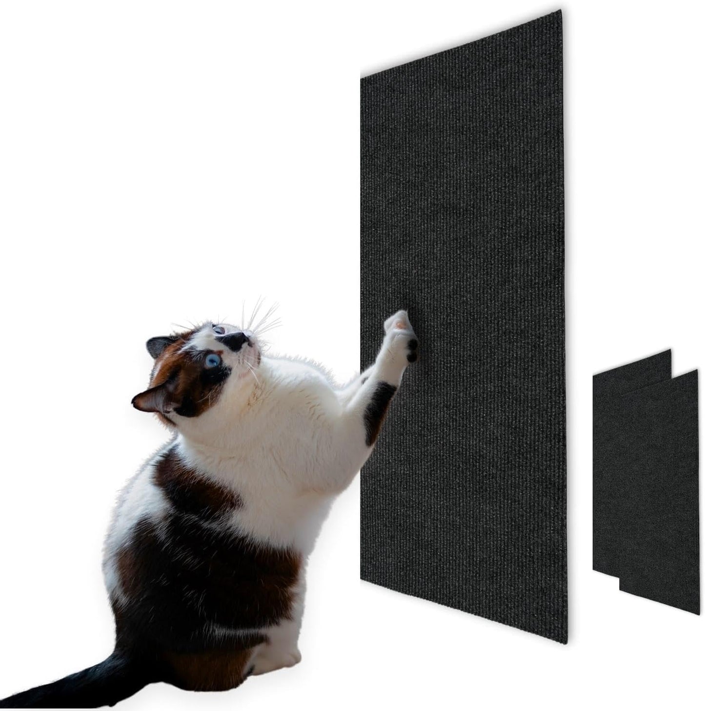 Cat Scratch Mat (3 Pack), 23.6’’ X 11.8’’ Cat Wall Stracther, Versatile Self-Adhesive Replacement Easy Use for Cat Trees, Cat Wall Furniture, Scratching Posts, and Couch Protection (Beige)