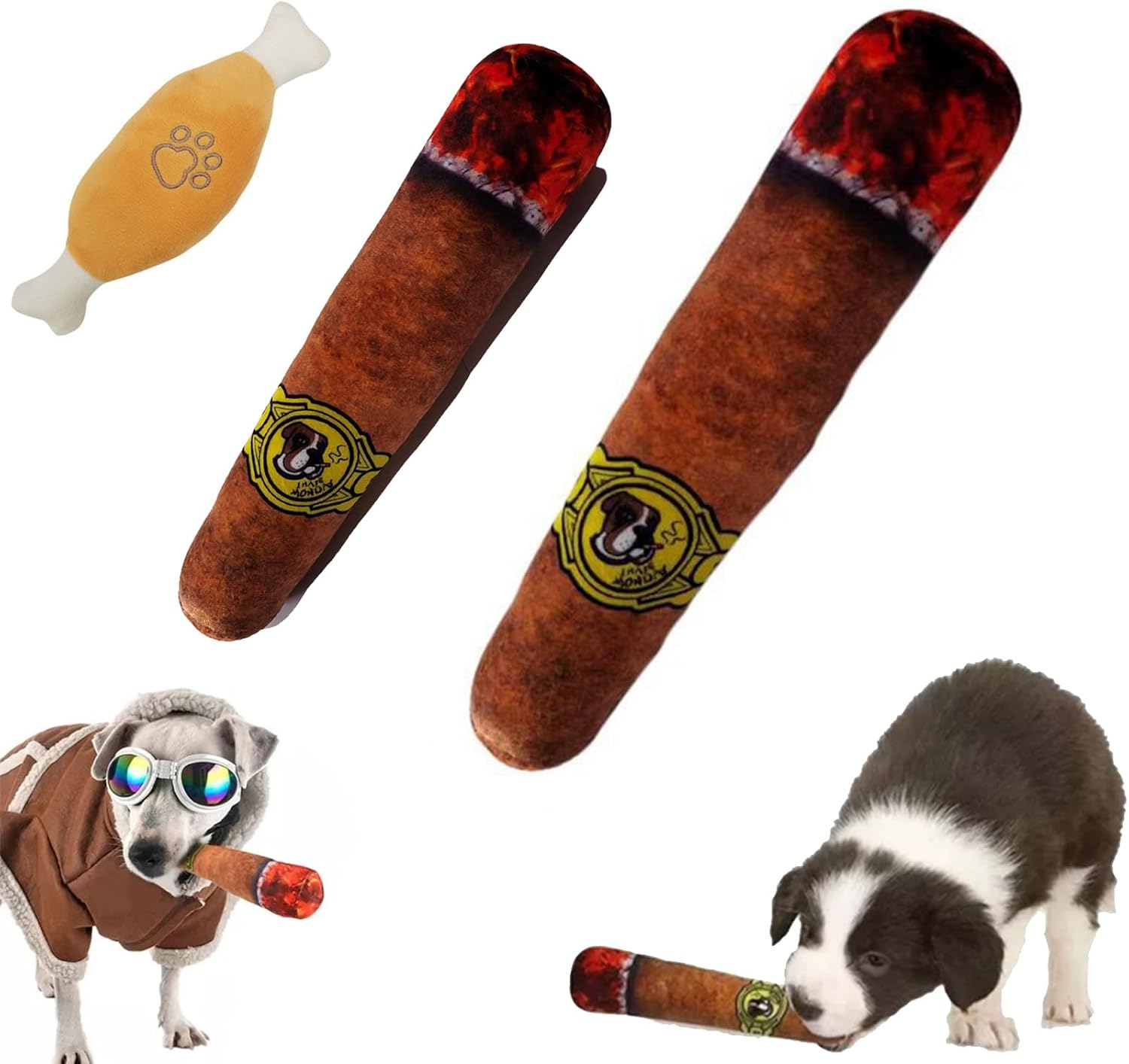 Handsome Dog Cigar Toy