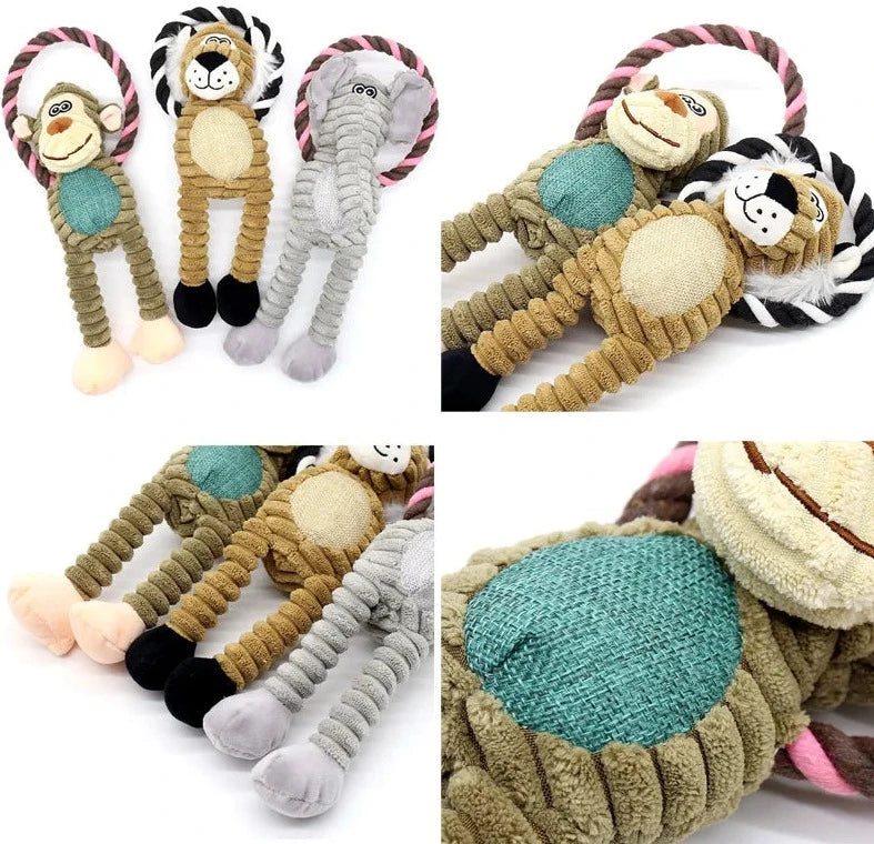 Squeaky Pet Plush Chew Toys